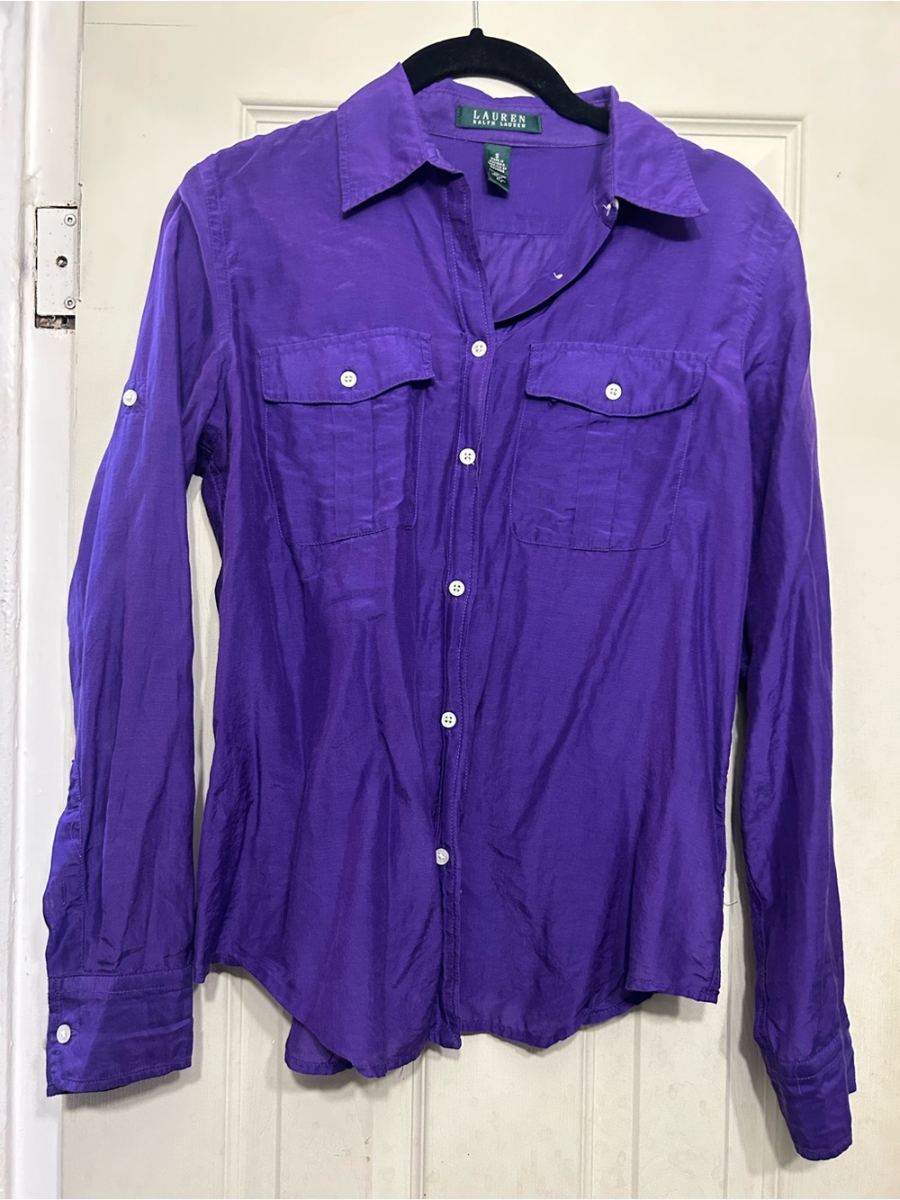 Lauren Ralph Lauren Vibrant Purple Button-Up Shirt